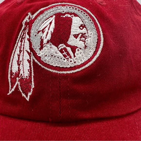 Washington Redskins Commanders Baseball Cap Womens Sequins Embroidered - Picture 2 of 8